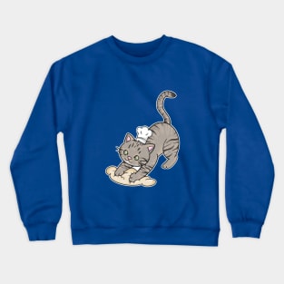 Cute Tabby Cat Baker Crewneck Sweatshirt